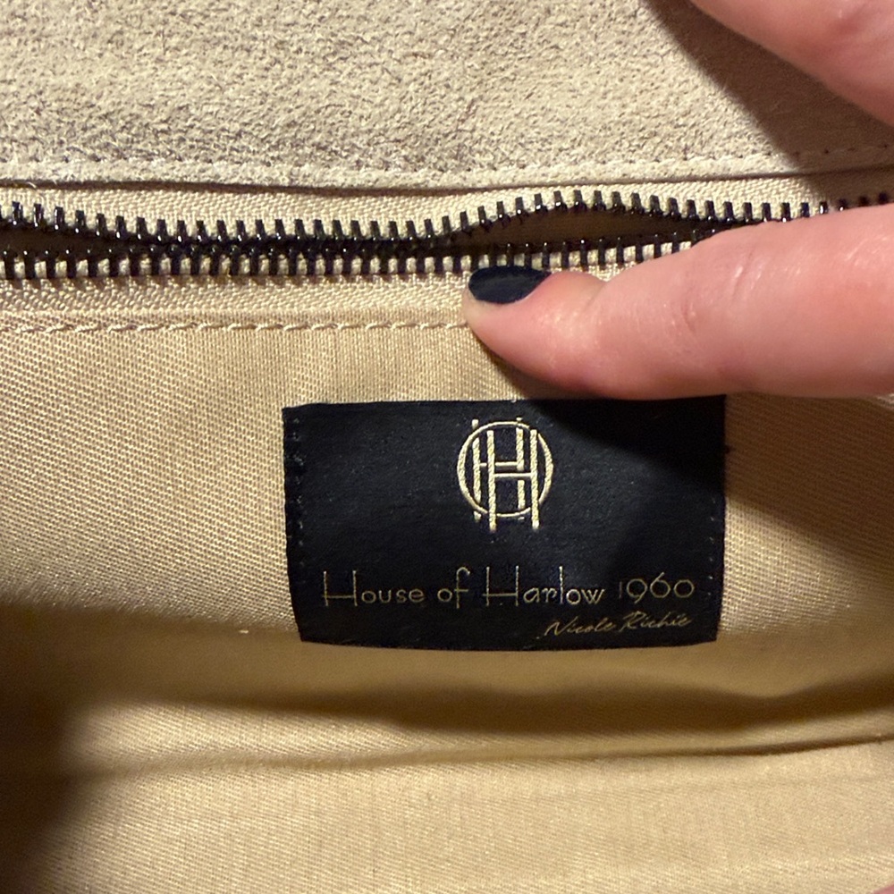 House of Harlow 1960 Beige Studded shoulder bag - Picture 2 of 3